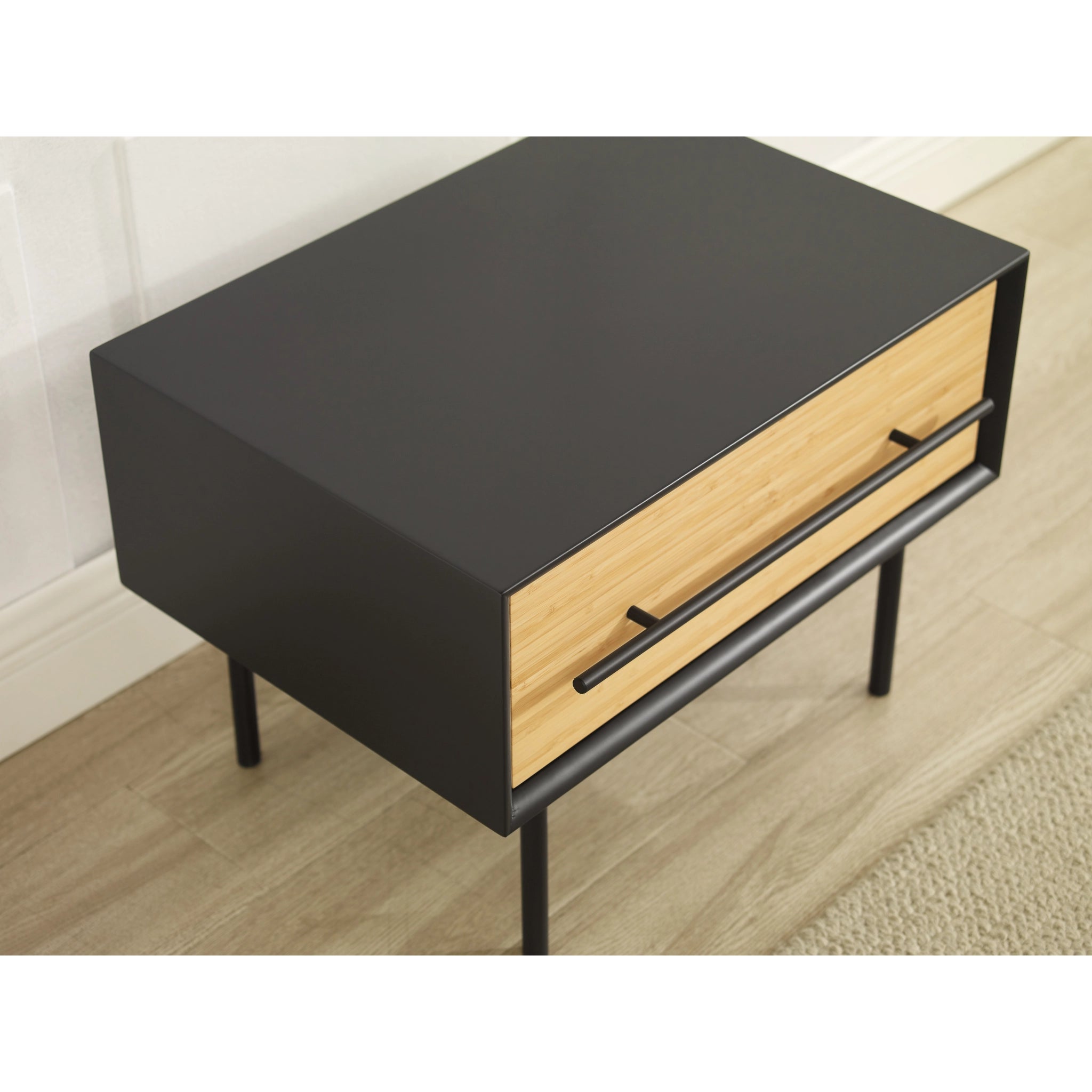 Solid Bamboo Santa Cruz 1-Drawer Nightstand, Wheat by Greenington image 10