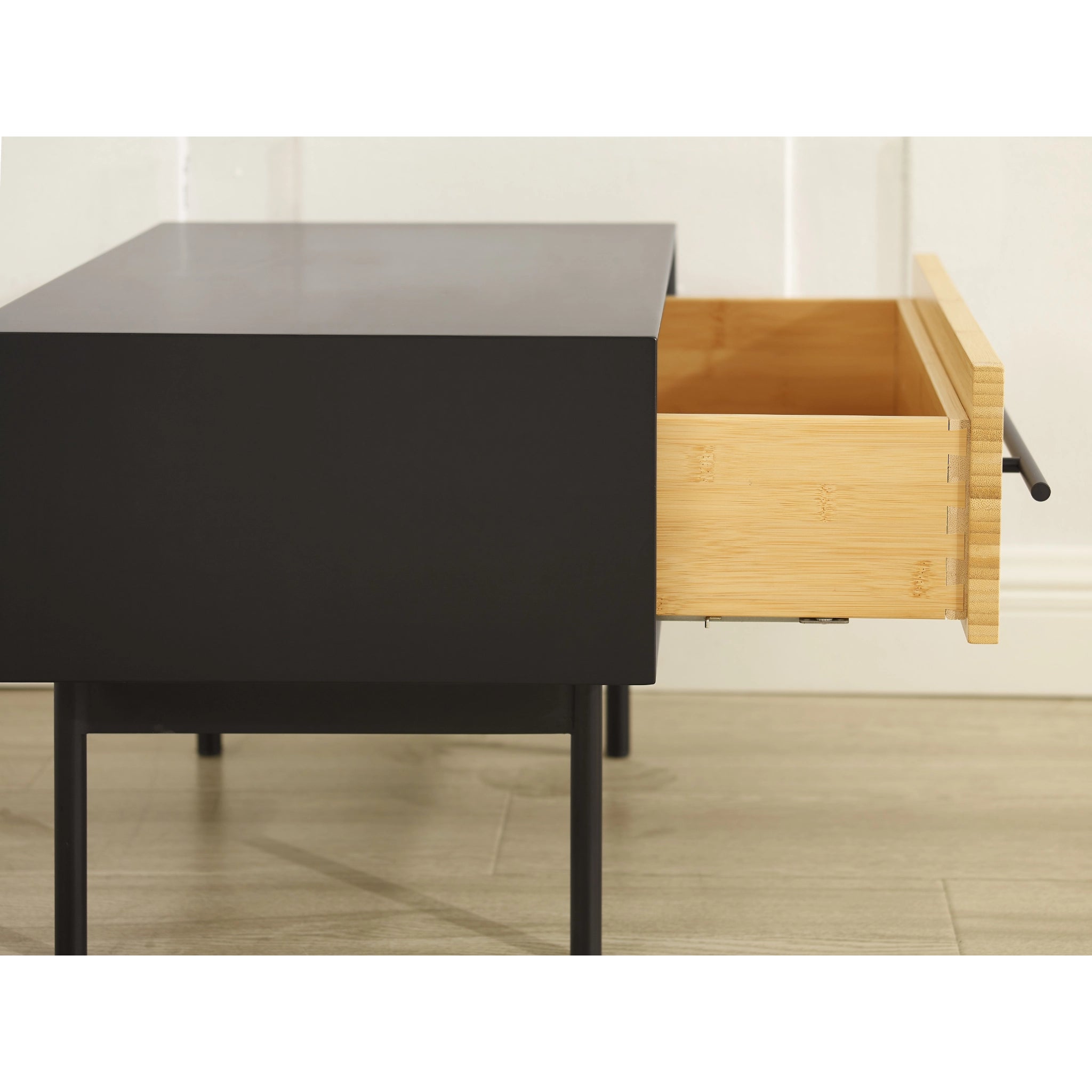 Solid Bamboo Santa Cruz 1-Drawer Nightstand, Wheat by Greenington image 11