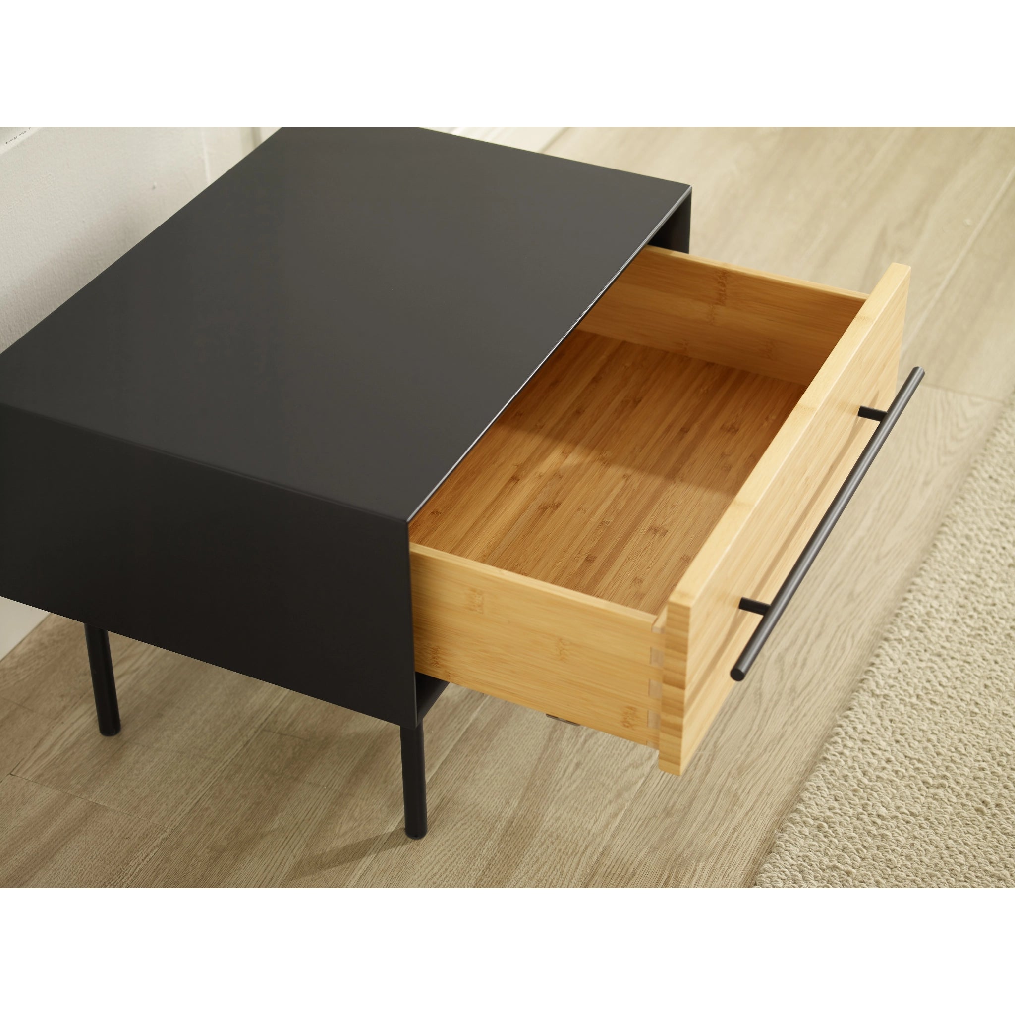 Solid Bamboo Santa Cruz 1-Drawer Nightstand, Wheat by Greenington image 6