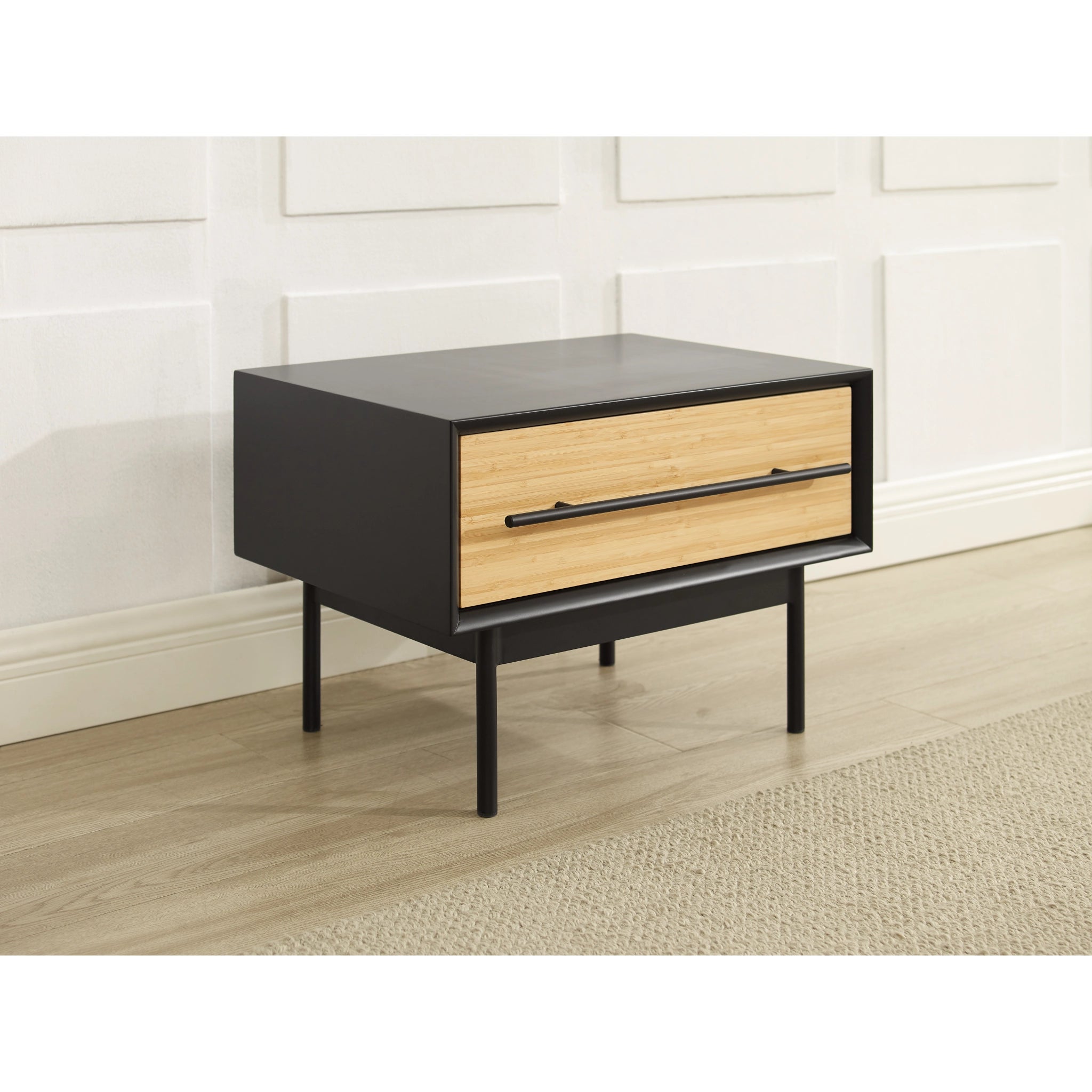Solid Bamboo Santa Cruz 1-Drawer Nightstand, Wheat by Greenington image 8
