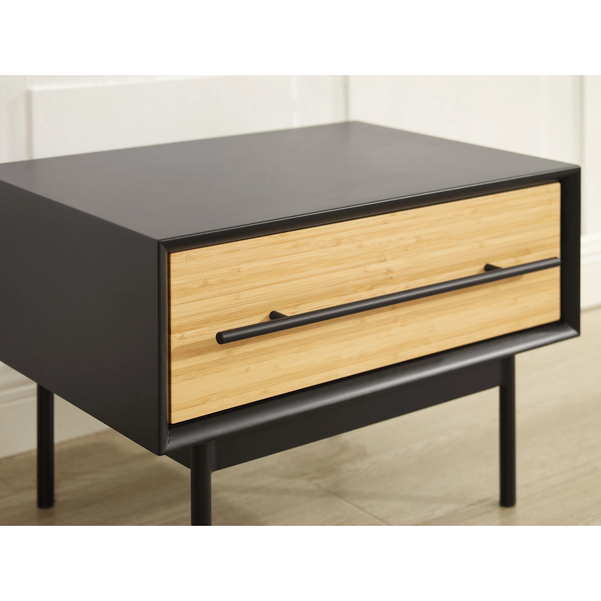 Solid Bamboo Santa Cruz 1-Drawer Nightstand, Wheat by Greenington image 9