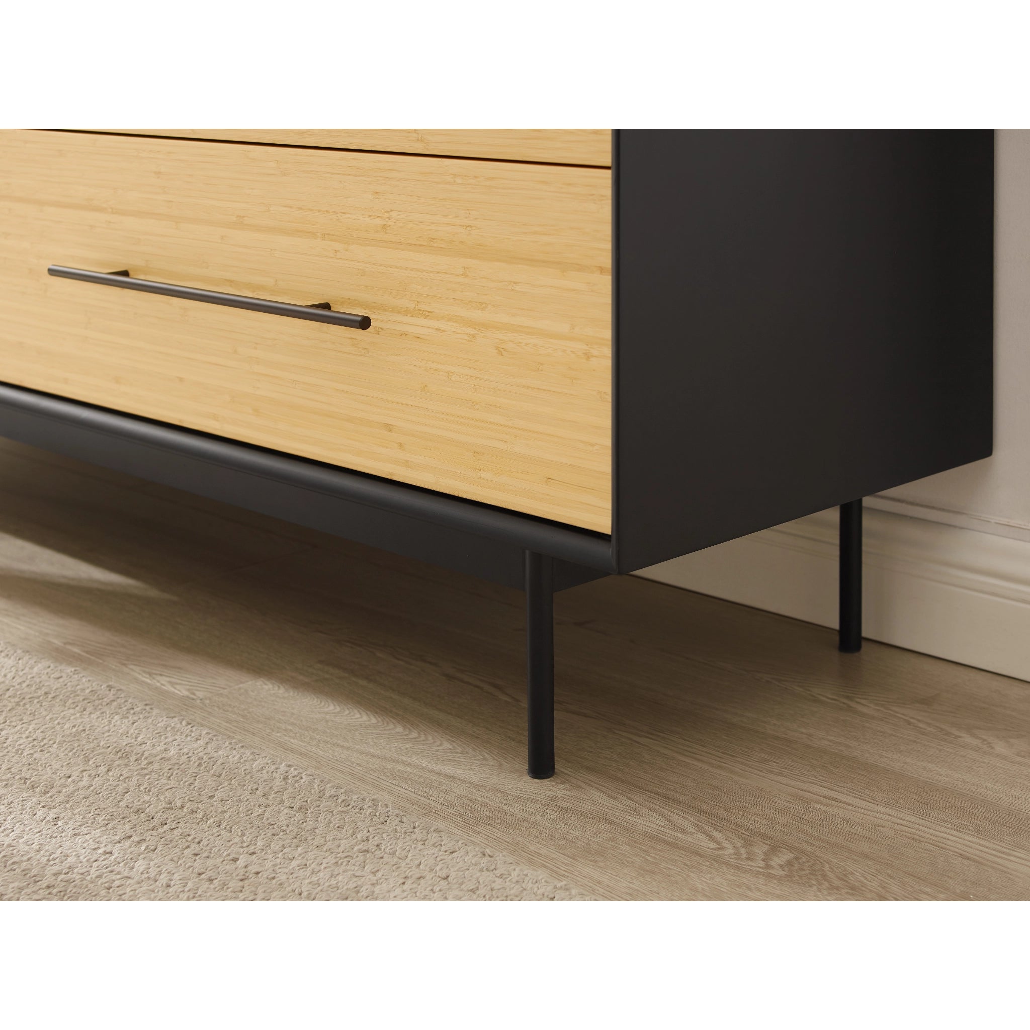 Solid Bamboo Santa Cruz 4-Drawer Double Dresser, Wheat by Greenington image 8