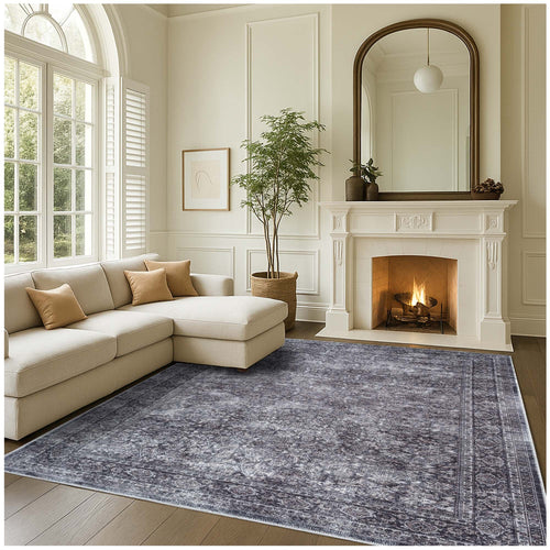 Distressed Persian Green & Olive Rug