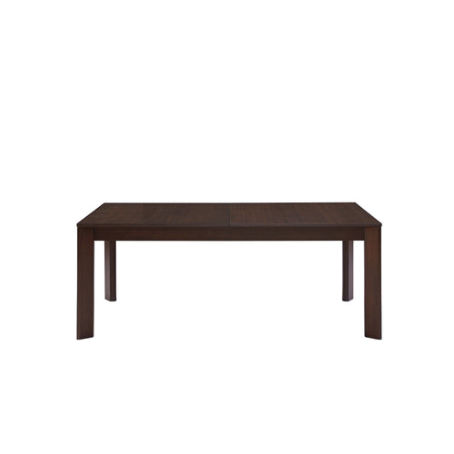 Solid Bamboo Extendable Table, Black Walnut - Hudson 110-78x42" Extendable Dining Table by Greenington