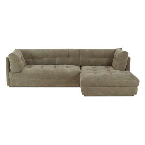 115" Sage Green Right-Chaise Sectional Sofa