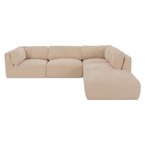 118" Oatmeal Deep Seat Modular Sectional Sofa
