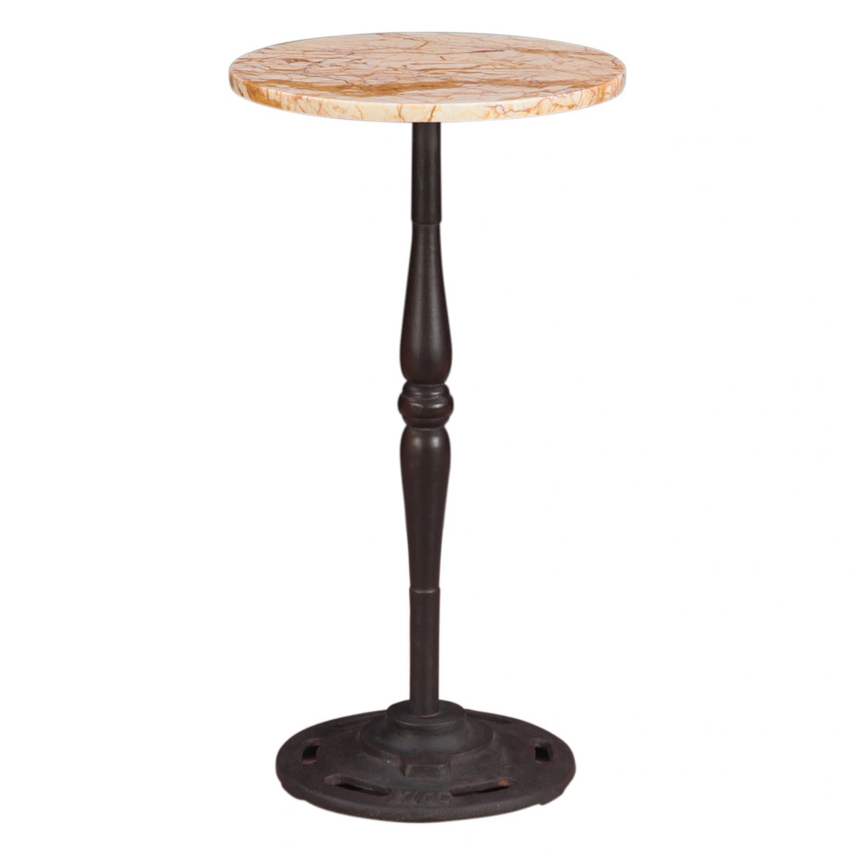 12" White Marble Side Table (FDE-ST12RETRO) By Home Trends Direct 