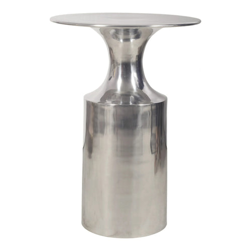 15" Silver Sculptural Accent Table