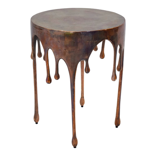 17" Copper Round Accent Table