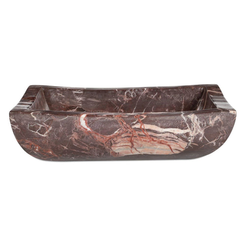 18" Deep Red Marble Basin Bowl (PZ-1025-22) by Moe's Home Collection