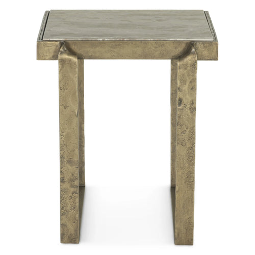 20" Marble Side Table Brass Base (FAO-ST20MABR) By Home Trends Direct