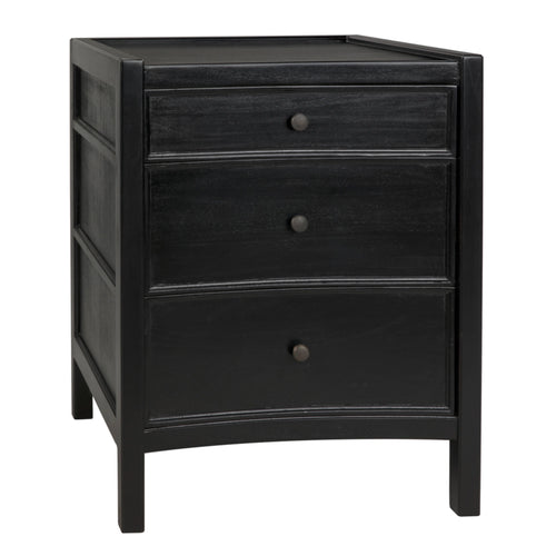 24" Hampton Night Stand in Hand Rubbed Black by Noir (GTAB928HB)