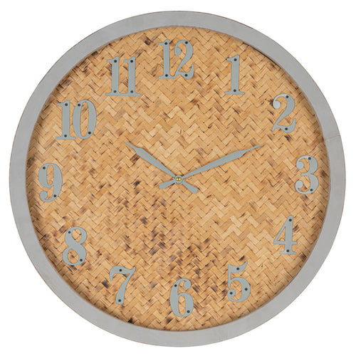 24" Gray Wood Wall Clock
