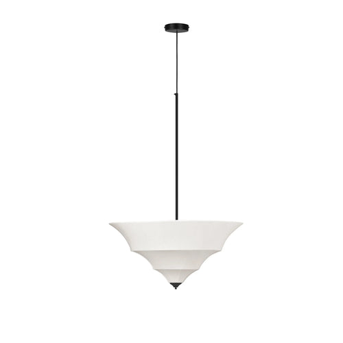 24" White Cotton Tiered Pendant Light (BZ-1165-18) by Moe's Home Collection
