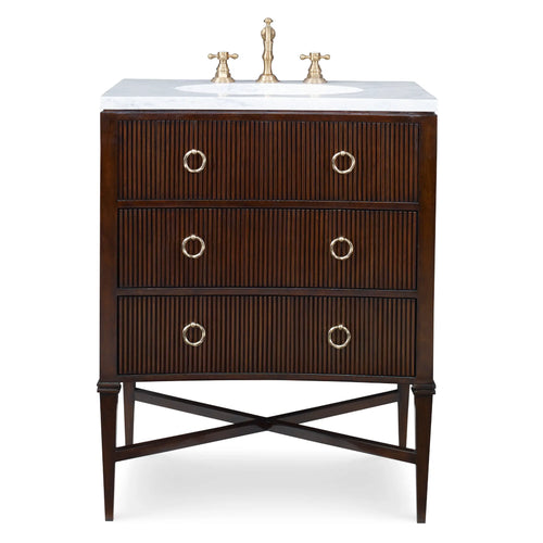 28.50" Reeded Sink Chest - Walnut by Ambella Home