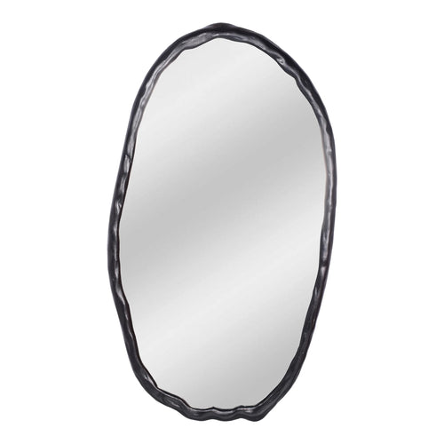 28" Black Oval Wall Mirror