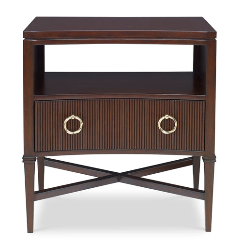 28" Reeded Nightstand - Walnut by Ambella Home
