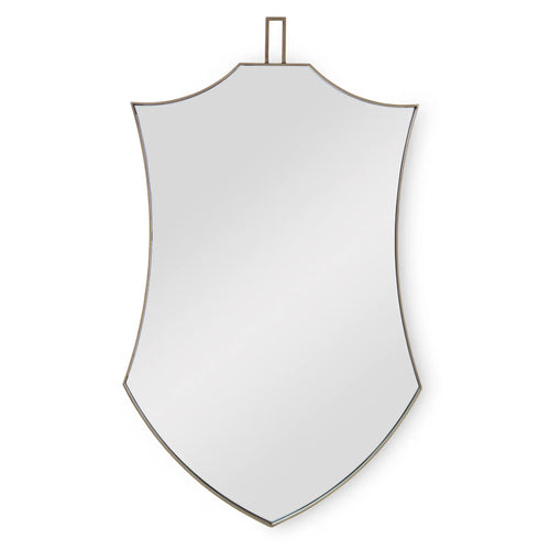 29.50" Bouclier Mirror - Antiqued Brass by Ambella Home