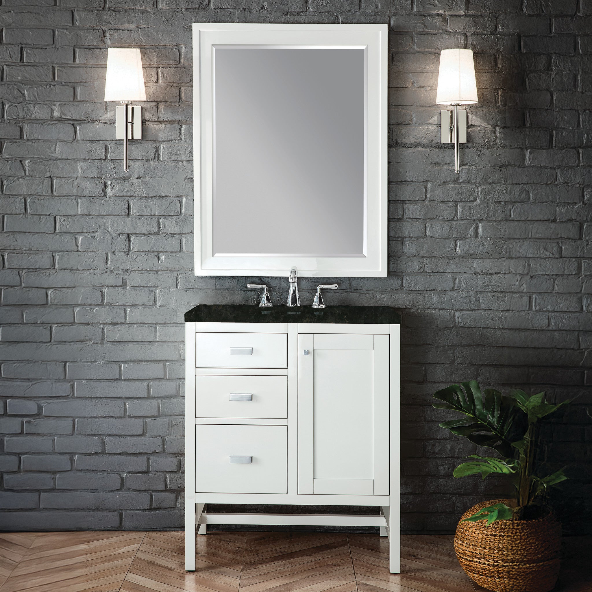 30-addison-single-vanity-cabinet-in-glossy-white-by-james-martin-vanities-e444-v30-gw-phantome-eclos-zero-silica image 1