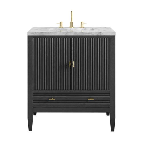 30" Myrrin Single Vanity in Carbon Oak by James Martin Vanities