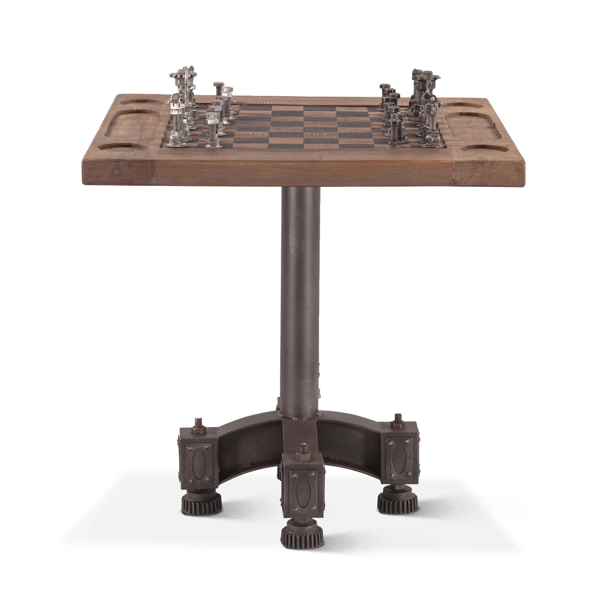 30" Reclaimed Wood Chess Game Table (FEI-CHESS) By Home Trends Direct 