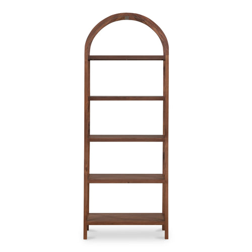 30" Walnut Arched Bookcase 80" (BC-1115-03) by Moe's Home Collection