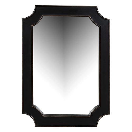 31" Distressed Black Wall Mirror (FTUR-MR31DB) By Home Trends Direct