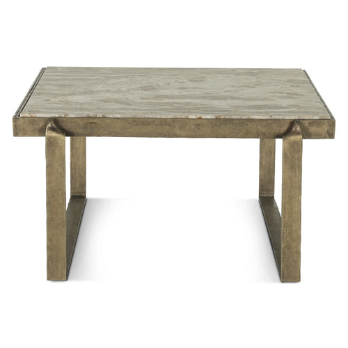 32" Marble Coffee Table Brass Base (FAO-CT32MABR) By Home Trends Direct