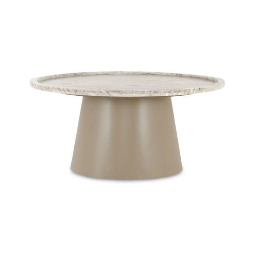 34" White Marble Round Coffee Table (GK-1138-18-0) by Moe's Home Collection