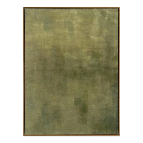 36" Olive Green Abstract Color Field Wall Art