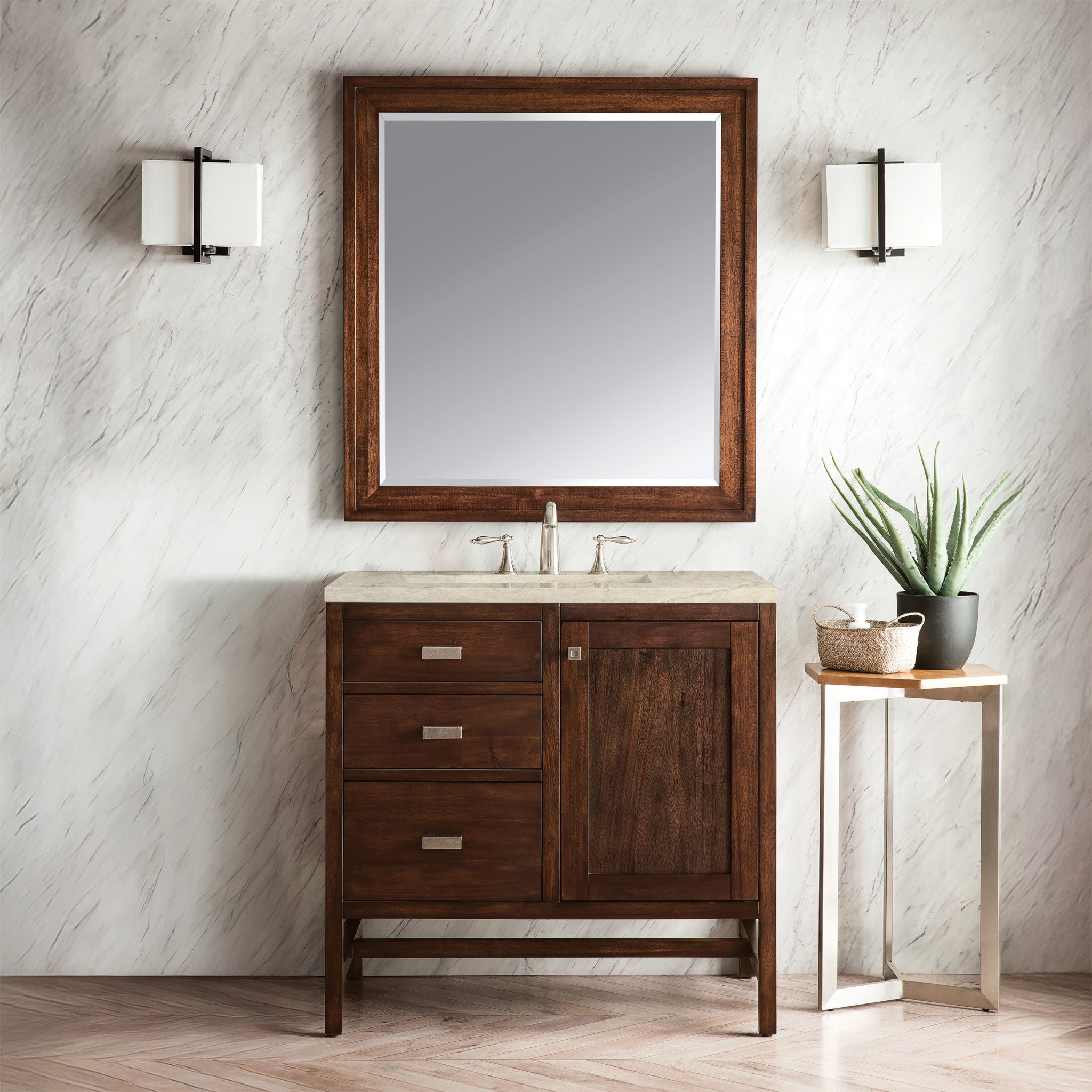 36-addison-single-vanity-cabinet-in-mid-century-acacia-by-james-martin-vanities-e444-v36-mca-tajnar-eclos-zero-silica image 1
