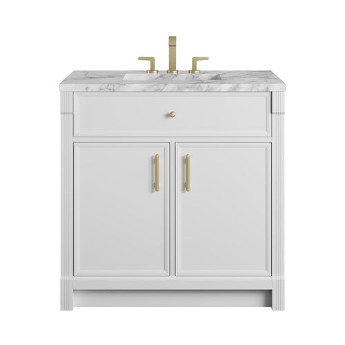 36" Bellshire Single Vanity in Bright White by James Martin Vanities