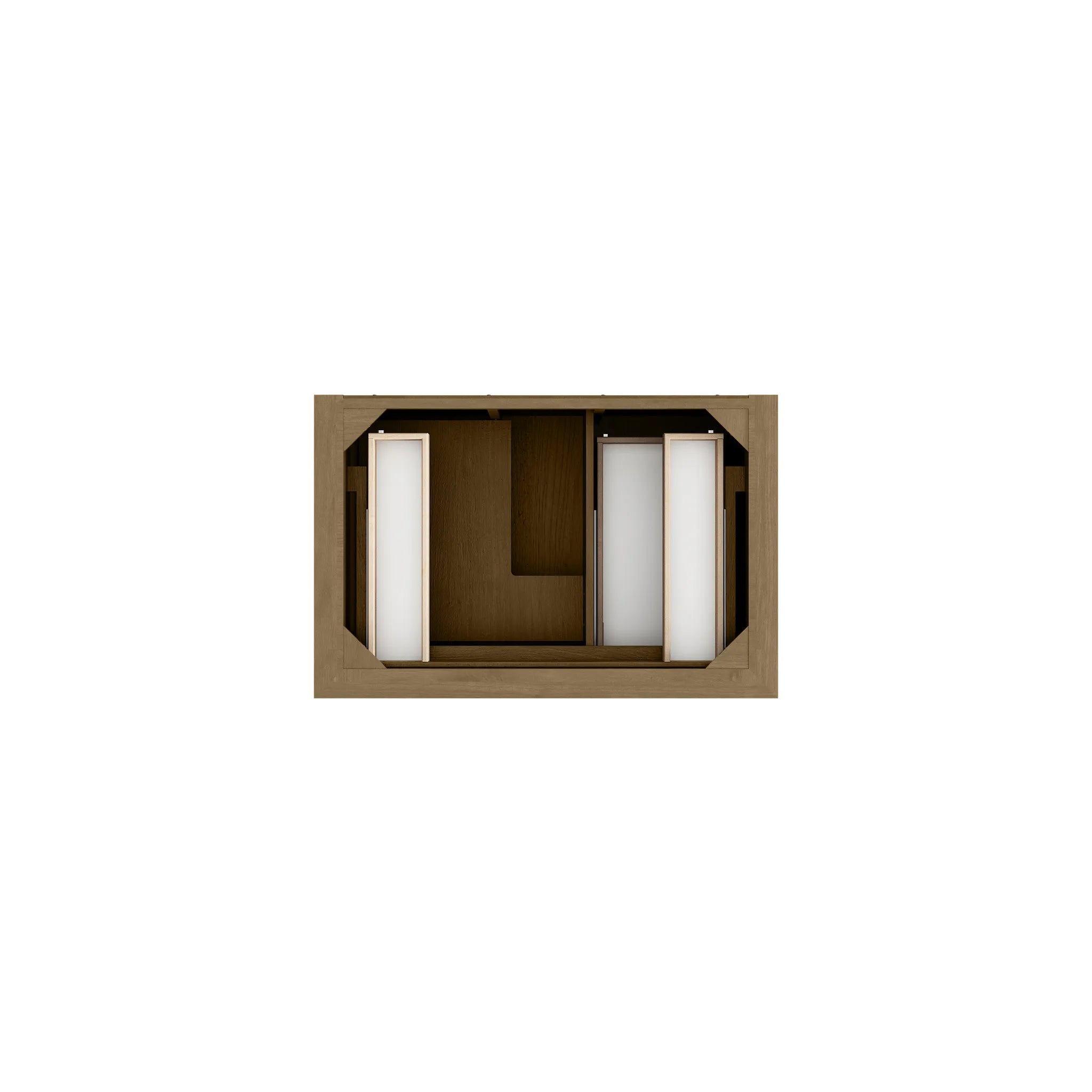 36" Brookfield Single Vanity in Honey Oak-Eternal Jasmine Pearl Silestone-8" Widespread image 5