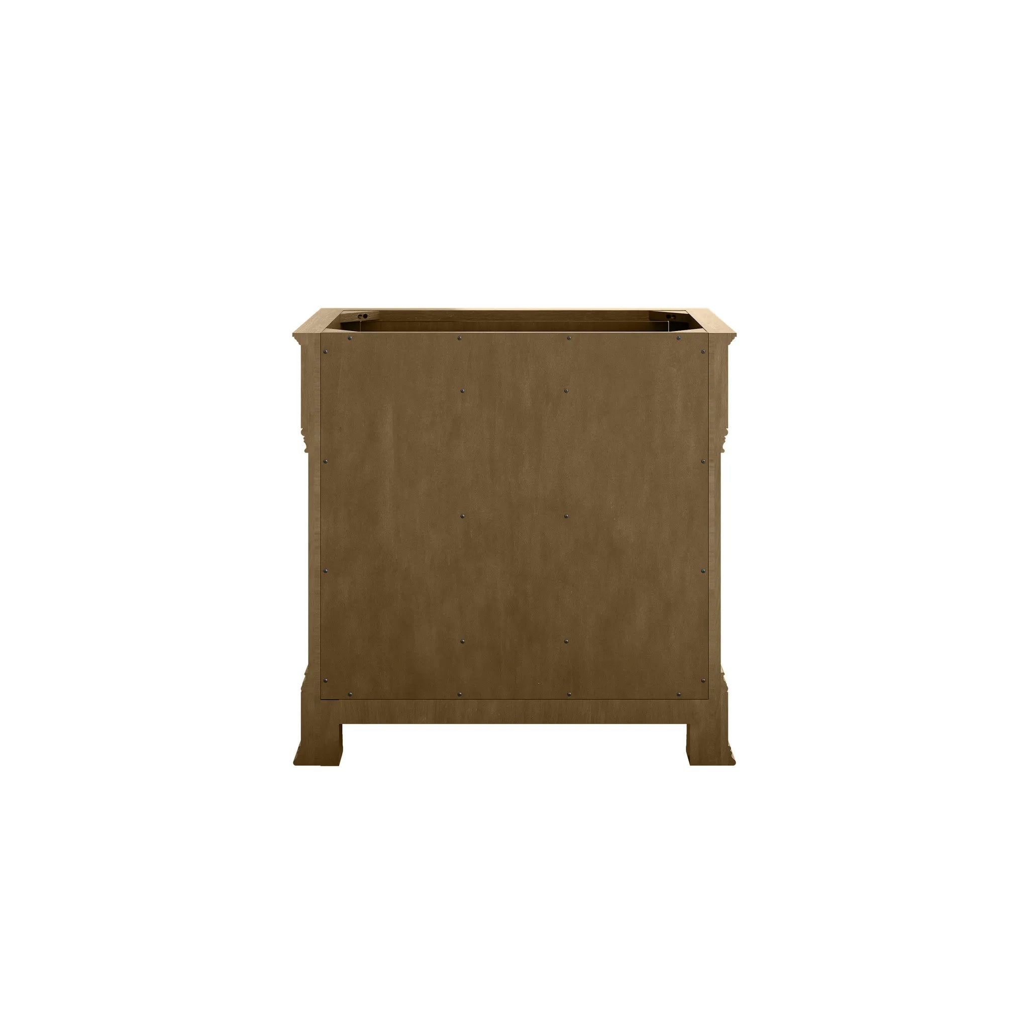 36" Brookfield Single Vanity in Honey Oak-Ethereal Noctis Silestone-8" Widespread image 8