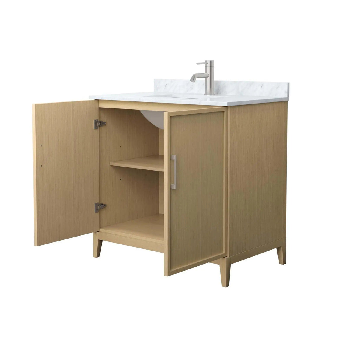 36-elan-single-bathroom-vanity-in-white-oak-with-brushed-nickel-trim-white-carrara-marble-1-hole image 4