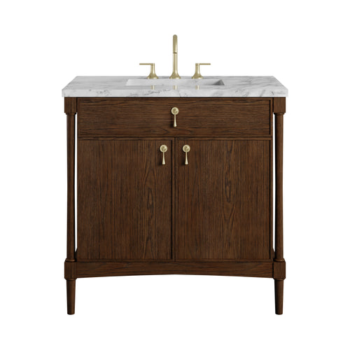 36" Kinnsden Single Vanity in Sable Oak by James Martin Vanities