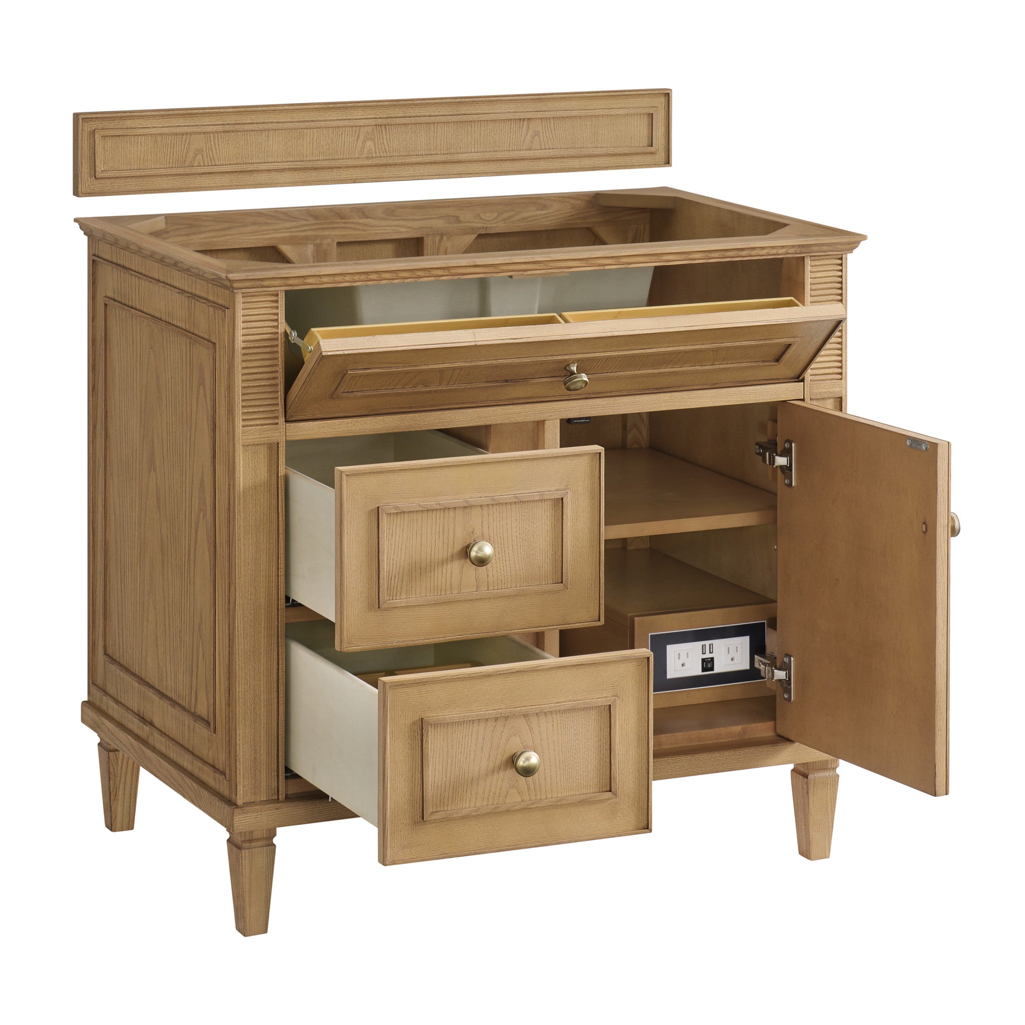 36-lorelai-single-vanity-in-light-natural-oak-by-james-martin-vanities-tajnar-eclos-zero-silica image 1
