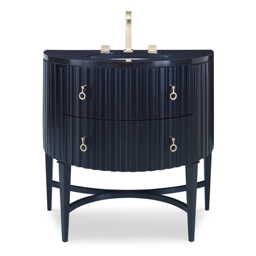 36" Lyra Sink Chest - Glossy Black by Ambella Home