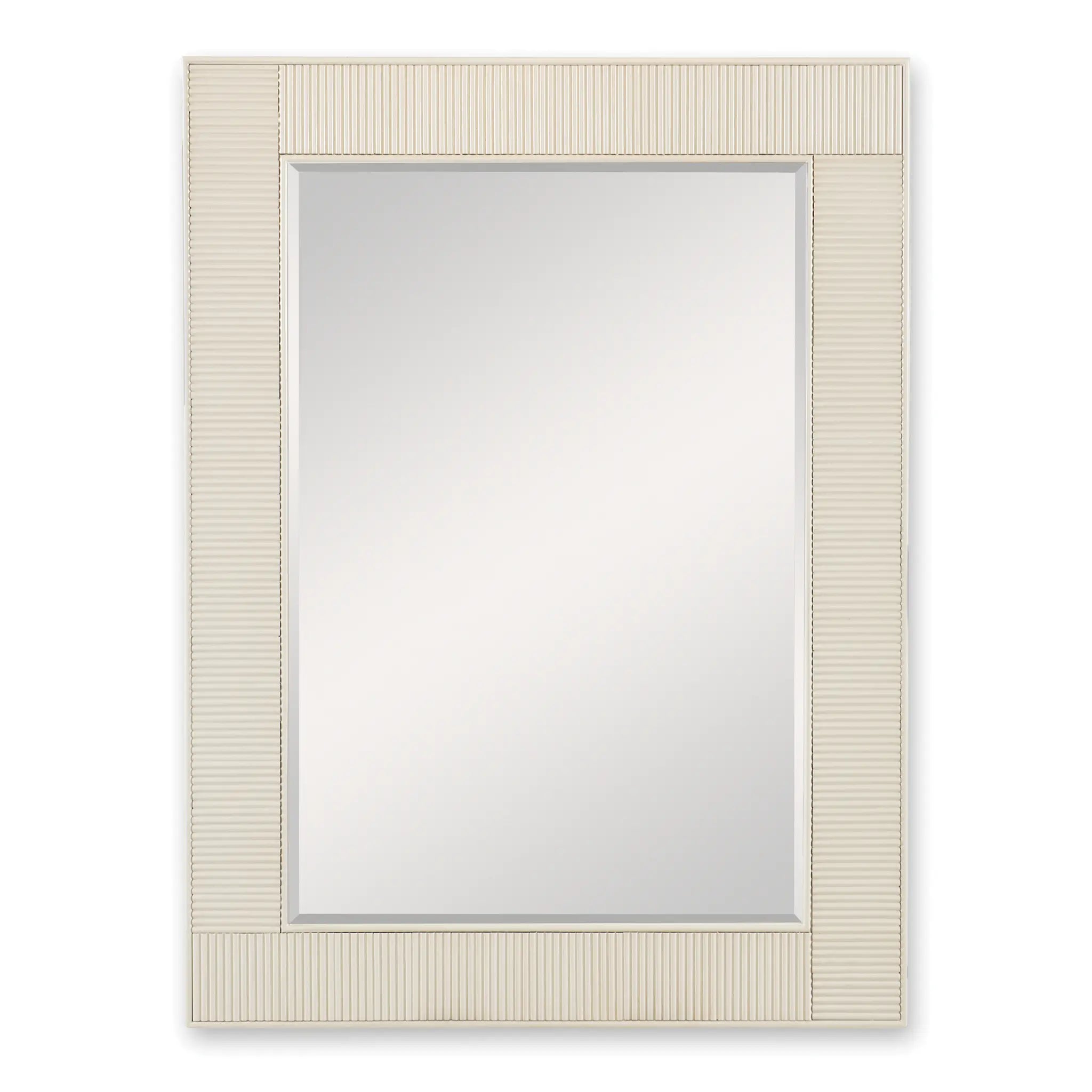 36" Reeded Mirror - Linen by Ambella Home image