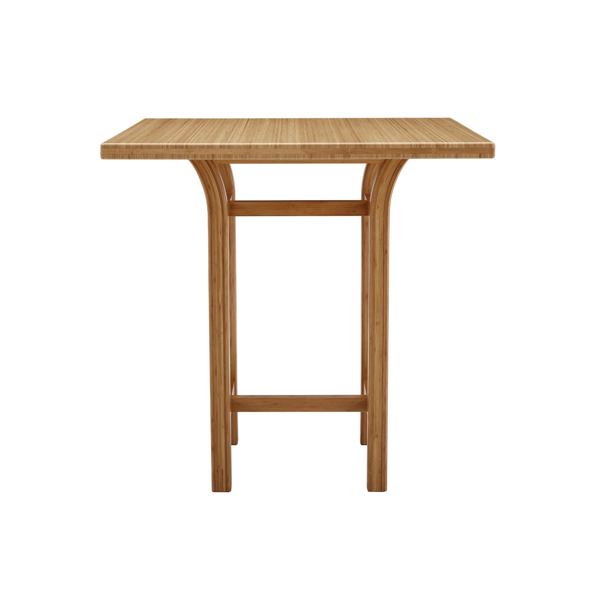 36" Solid Bamboo Tulip Square Counter Height Table, Caramelized by Greenington image 2