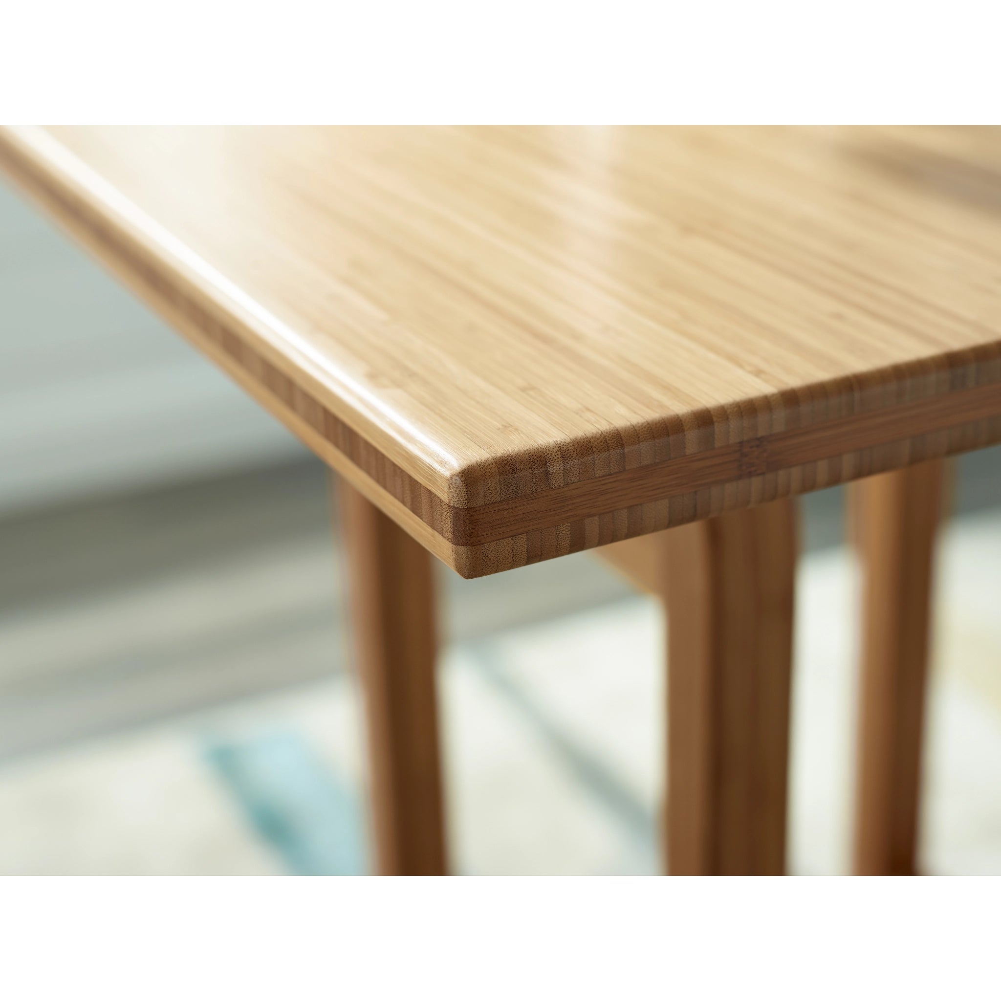 36" Solid Bamboo Tulip Square Counter Height Table, Caramelized by Greenington image 4