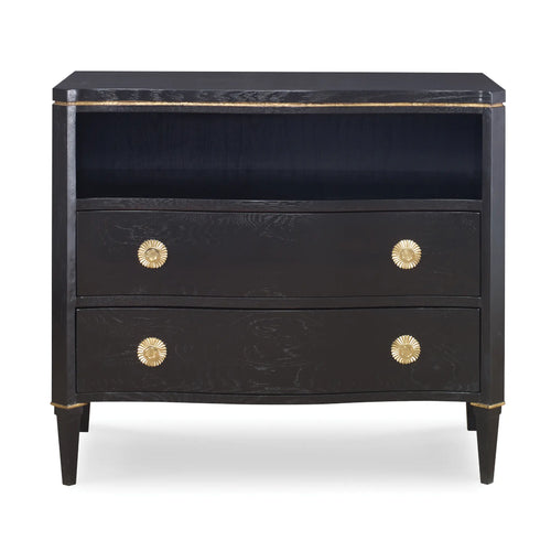 36" Stella Chest - Onyx W/ Gold Stripe by Ambella Home