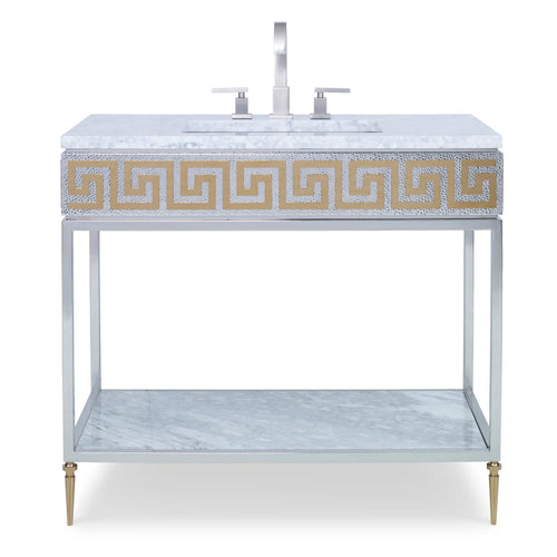 40" Roman Sink Chest - Stainless Steel by Ambella Home