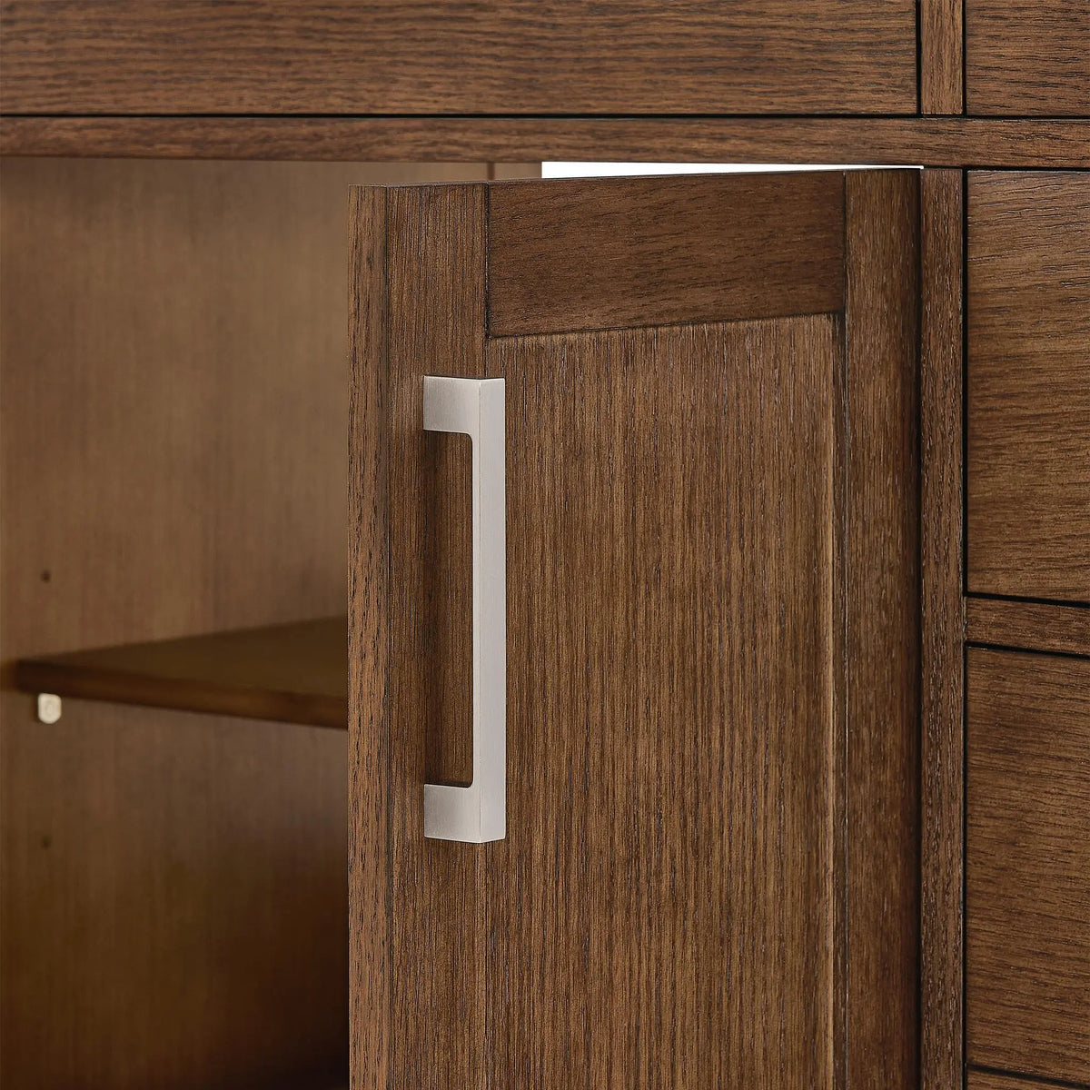 60" Beckett Single Bathroom Vanity with Toe Kick Dark Oak Brushed Nickel Trim by wyndham View 45