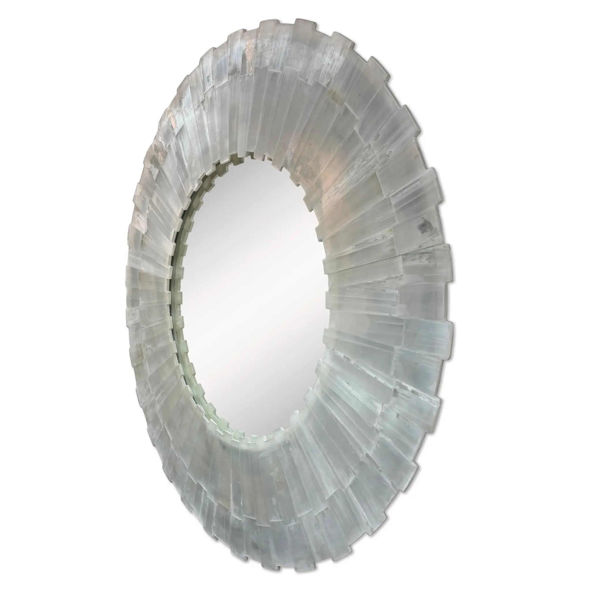 42" Selenite Round Mirror by Ambella Home image 1