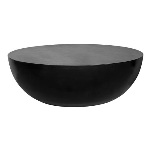 47" Black Concrete Round Coffee Table