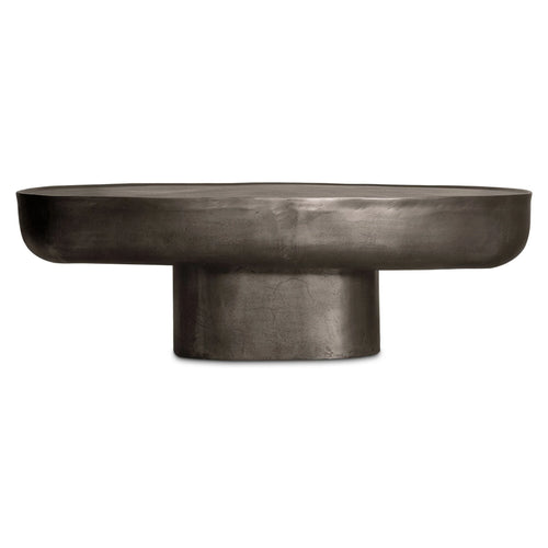 47" Deep Bronze Cast Aluminum Oval Coffee Table