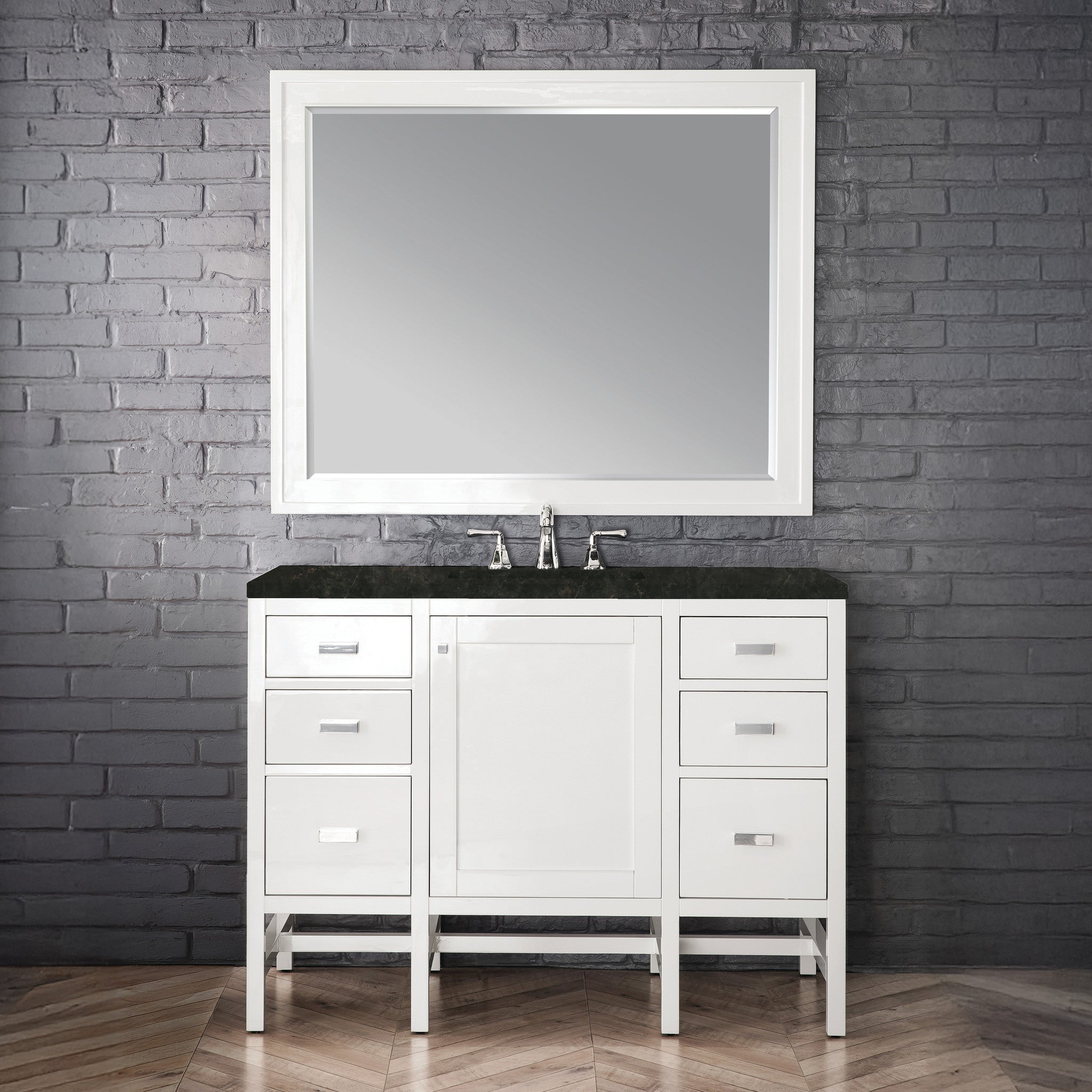 48-addison-single-vanity-cabinet-in-glossy-white-by-james-martin-vanities-e444-v48-gw-phantome-eclos-zero-silica image