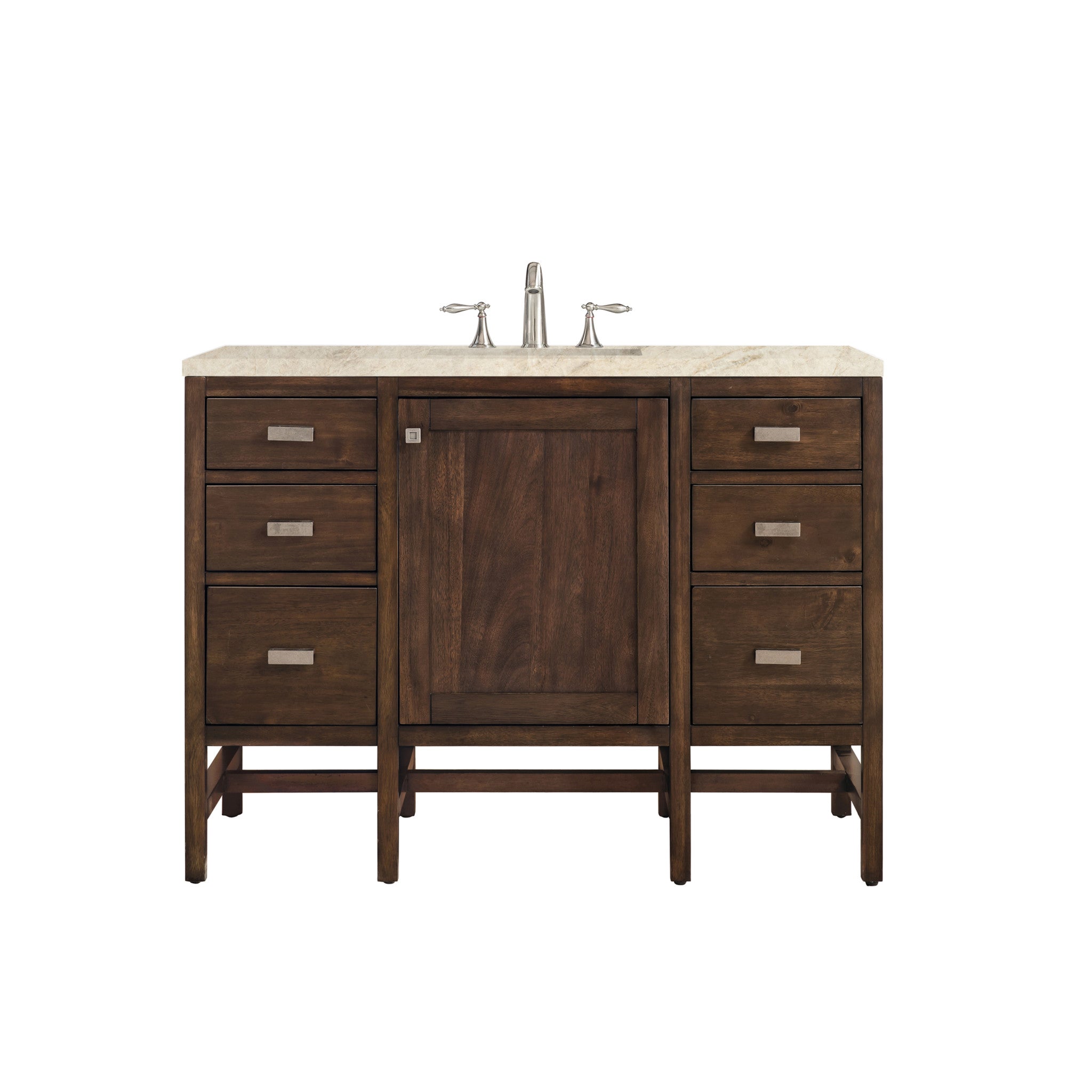 48-addison-single-vanity-cabinet-in-mid-century-acacia-by-james-martin-vanities-e444-v48-mca-tajnar-eclos-zero-silica image