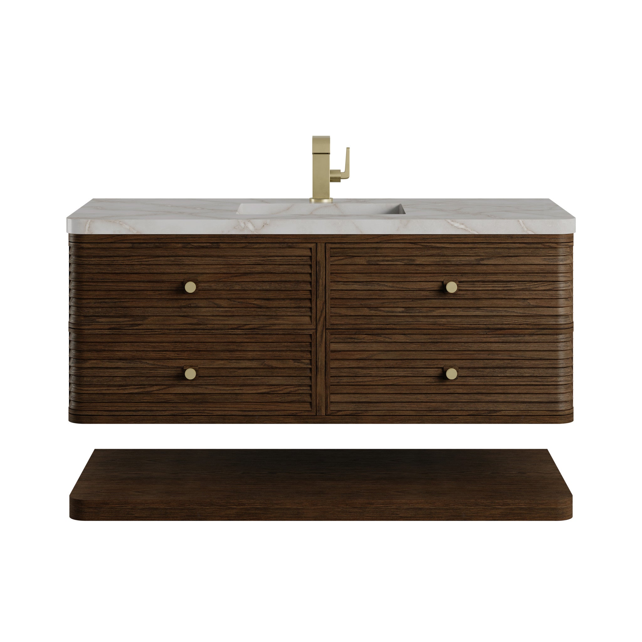 48" Allamari Single Vanity in Sable by James Martin Vanities-Victorian Silver Silestone 